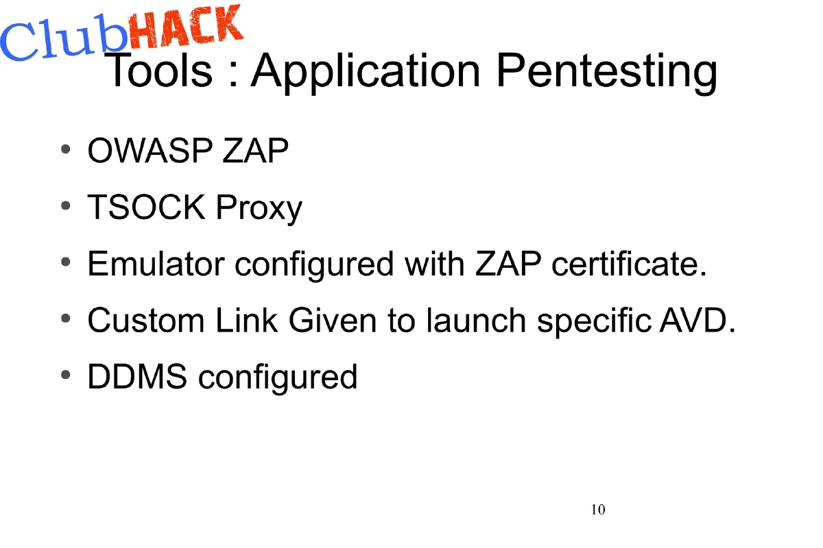 Slide 10 of Android Tamer Clubhack