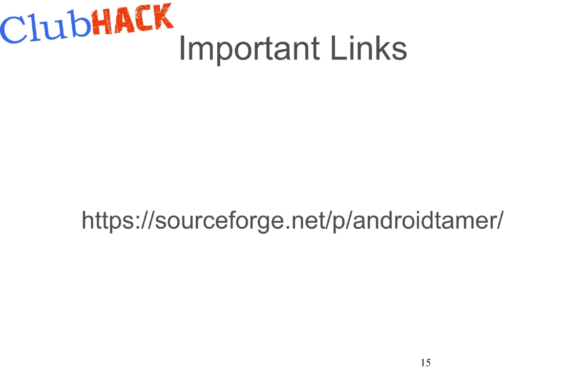 Slide 15 of Android Tamer Clubhack