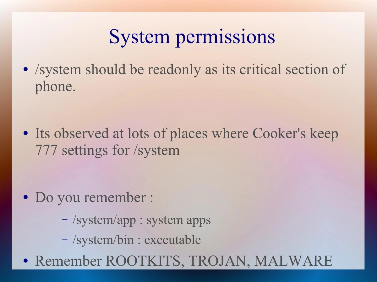 Slide 15 of Cocon Security Issues In Android Custom Roms