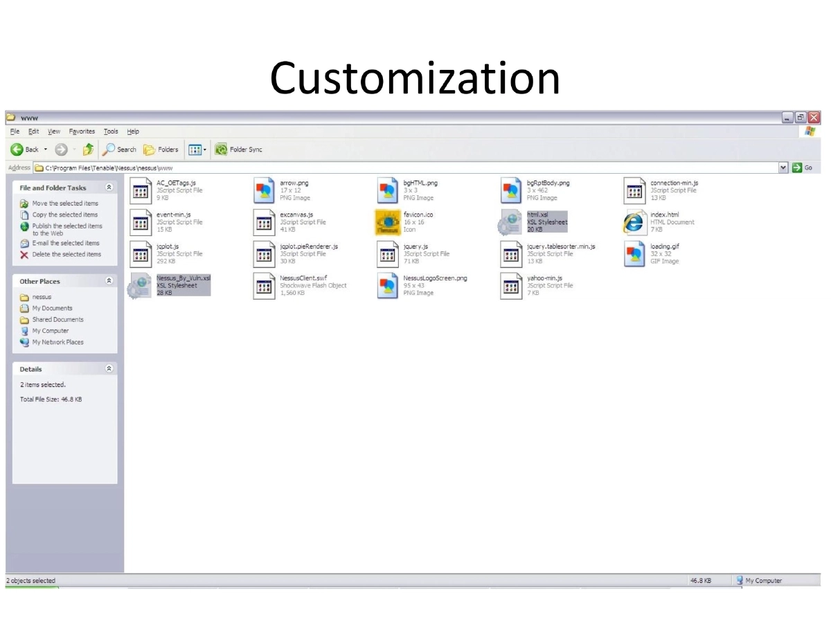 Slide 13 of Nessus Reporting Karma