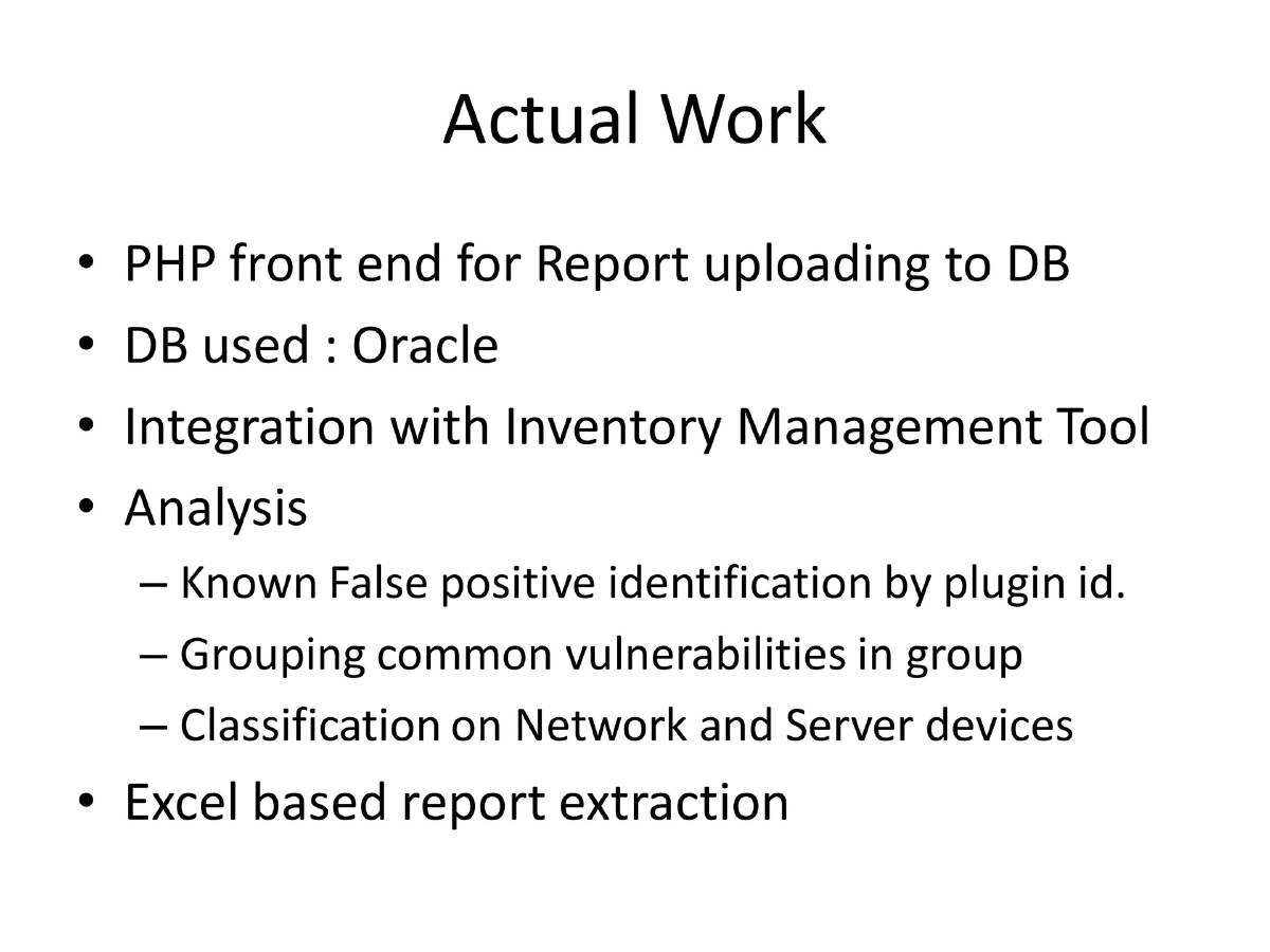Slide 23 of Nessus Reporting Karma