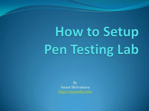 Pentest Lab Setup