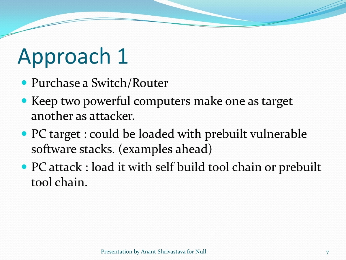 Slide 7 of Pentest Lab Setup