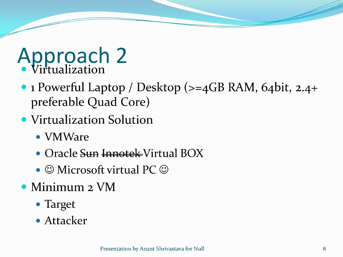Slide 8 of Pentest Lab Setup
