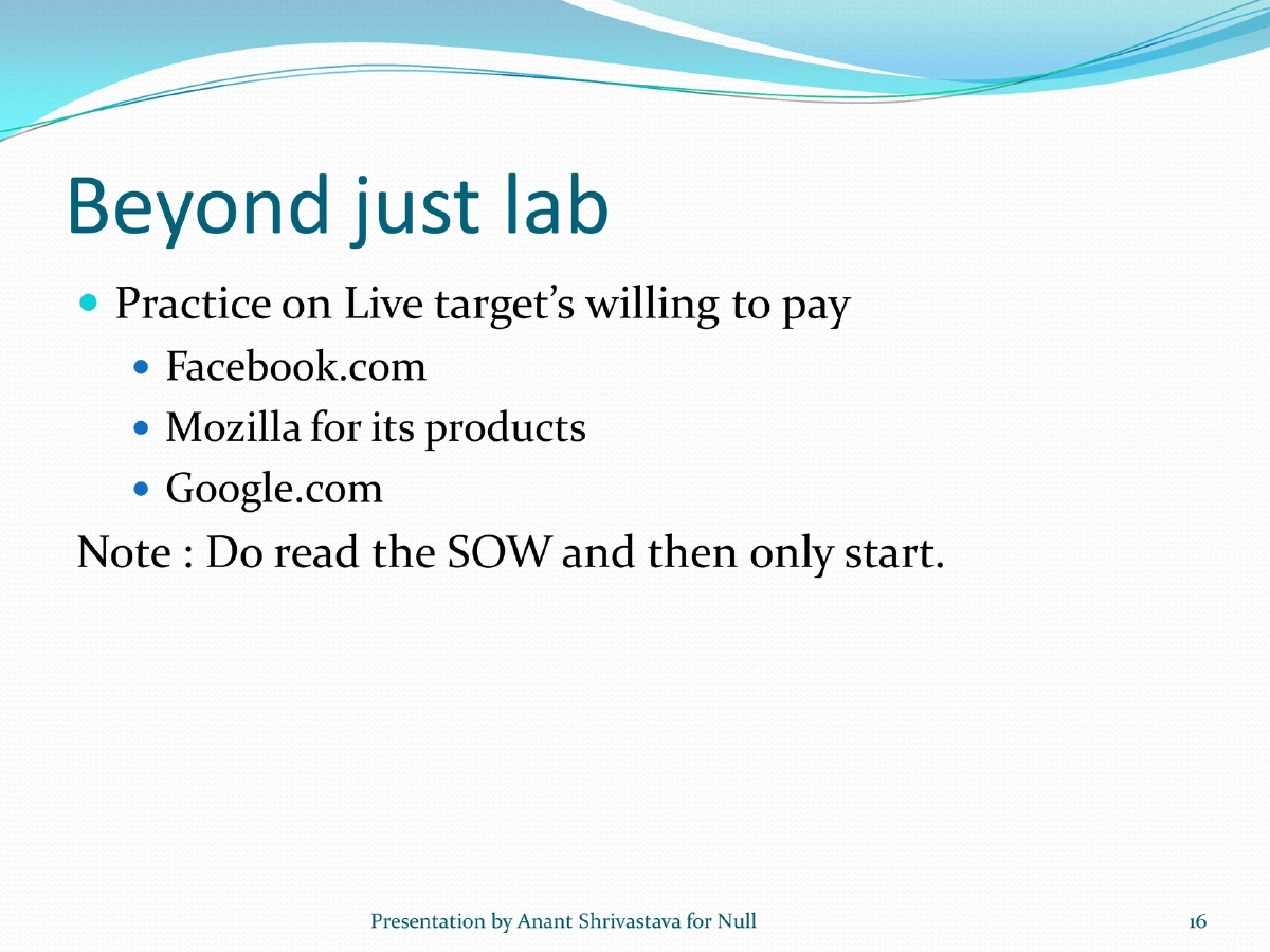 Slide 16 of Pentest Lab Setup