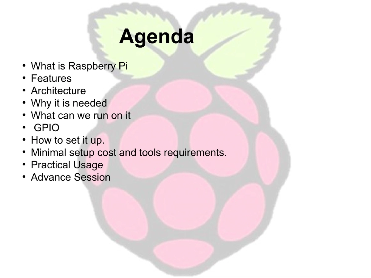 Slide 2 of Raspberry Pi