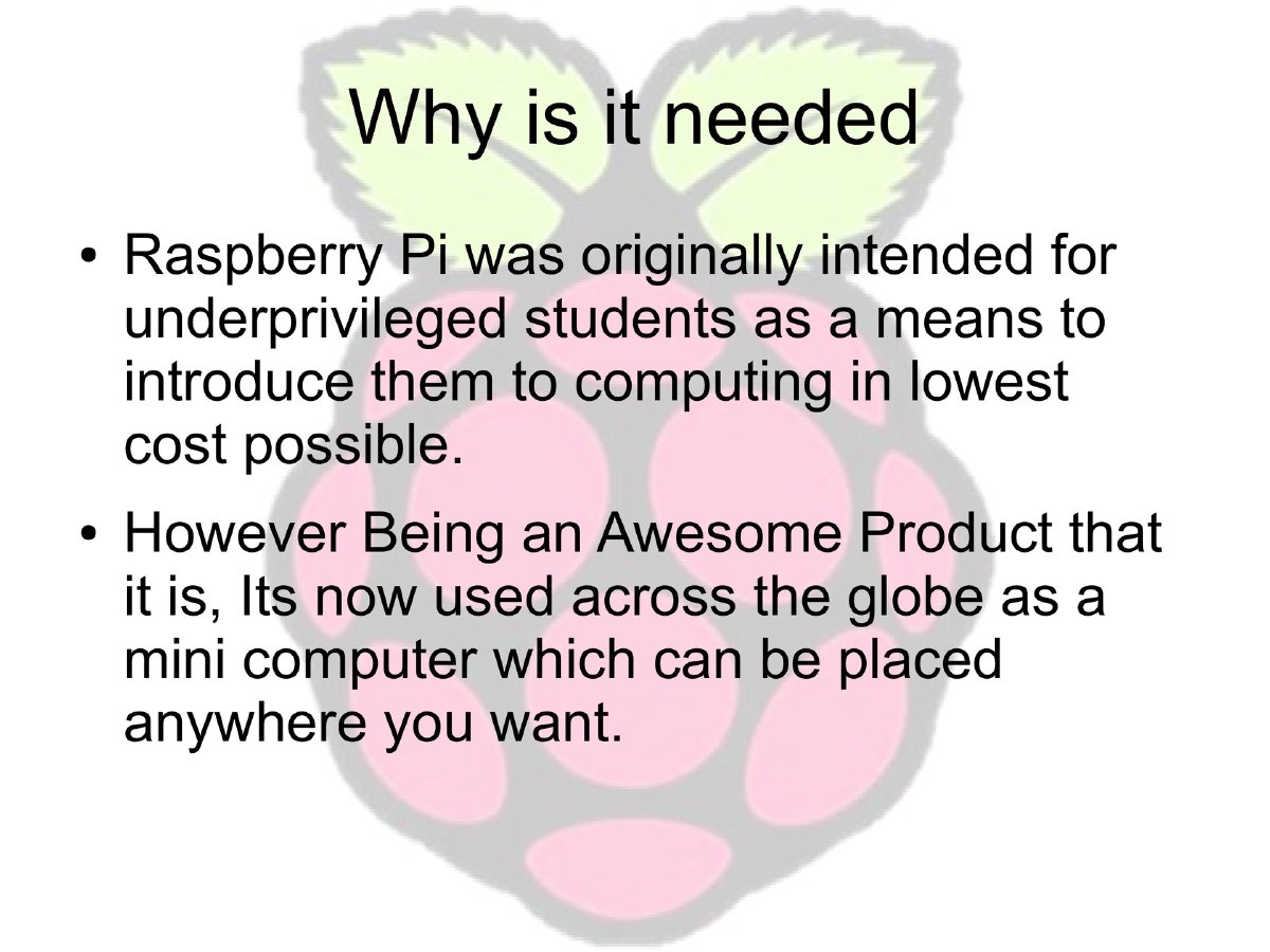 Slide 5 of Raspberry Pi