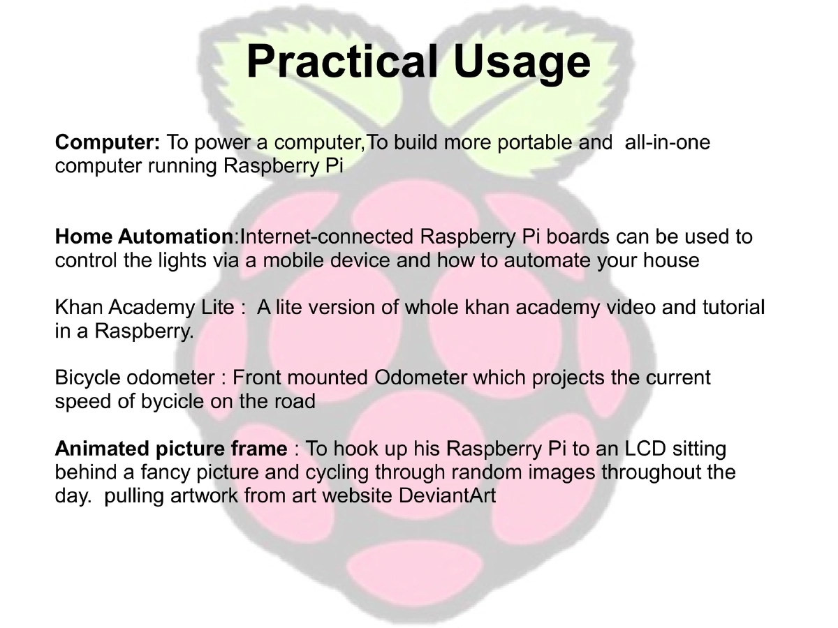 Slide 6 of Raspberry Pi