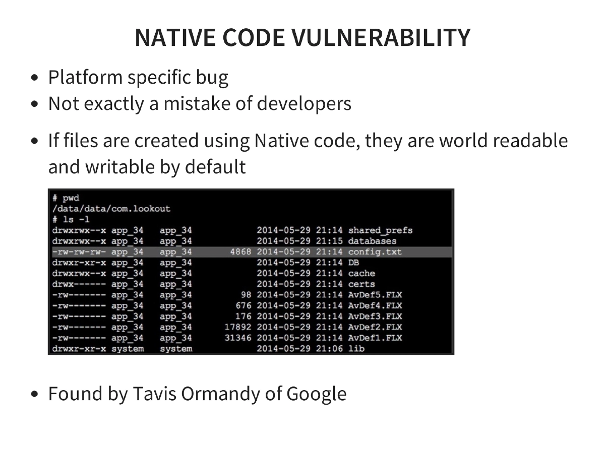 Slide 84 of Nullcon Android