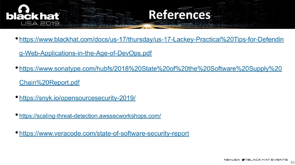 Slide 49 of BlackHat USA DevSecOps