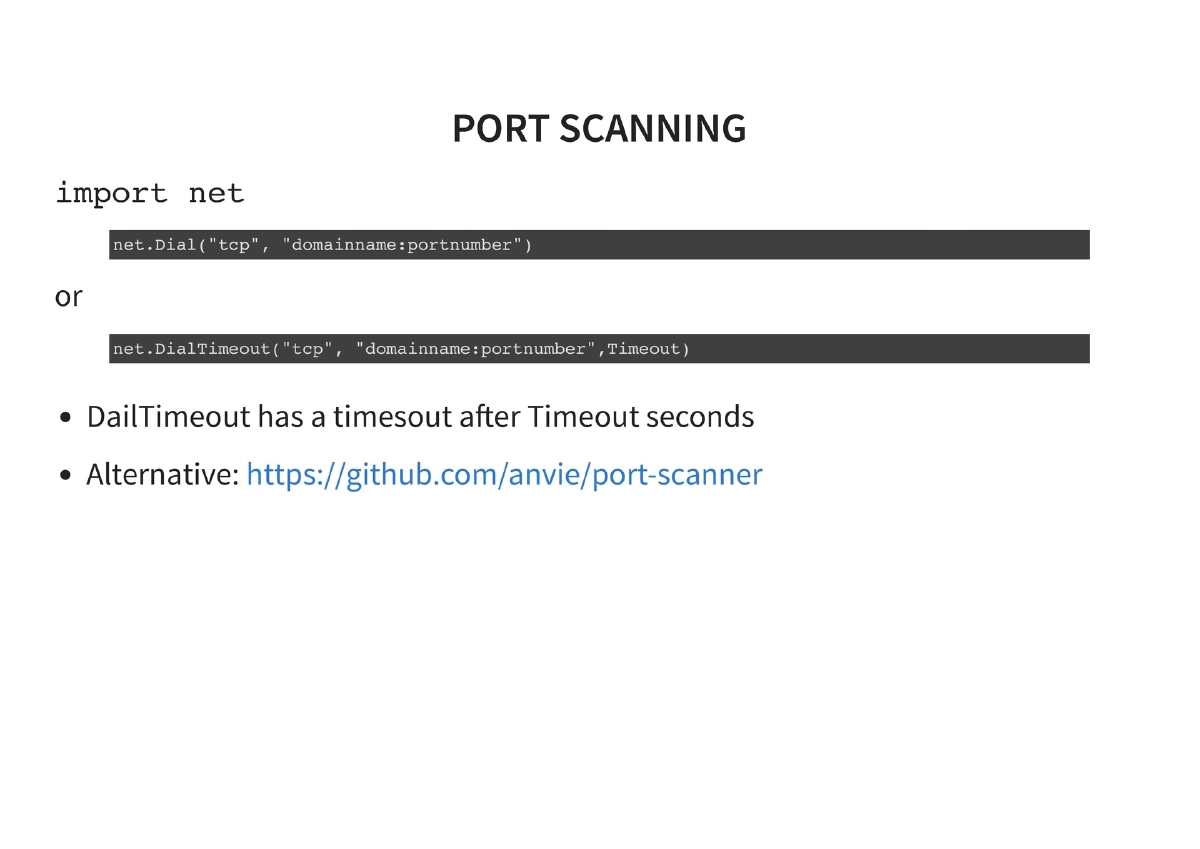 Slide 20 of Golang For Pentesters