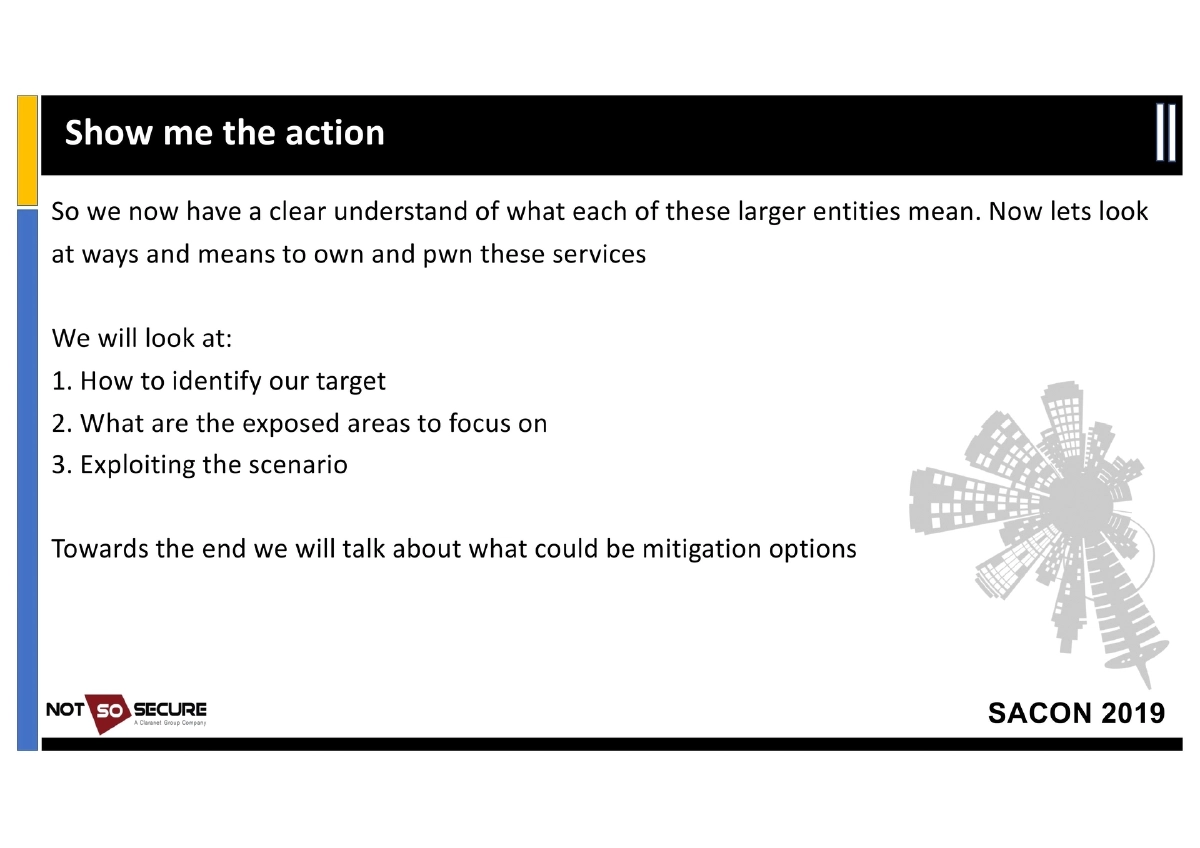 Slide 22 of Sacon Cloud Pentesting