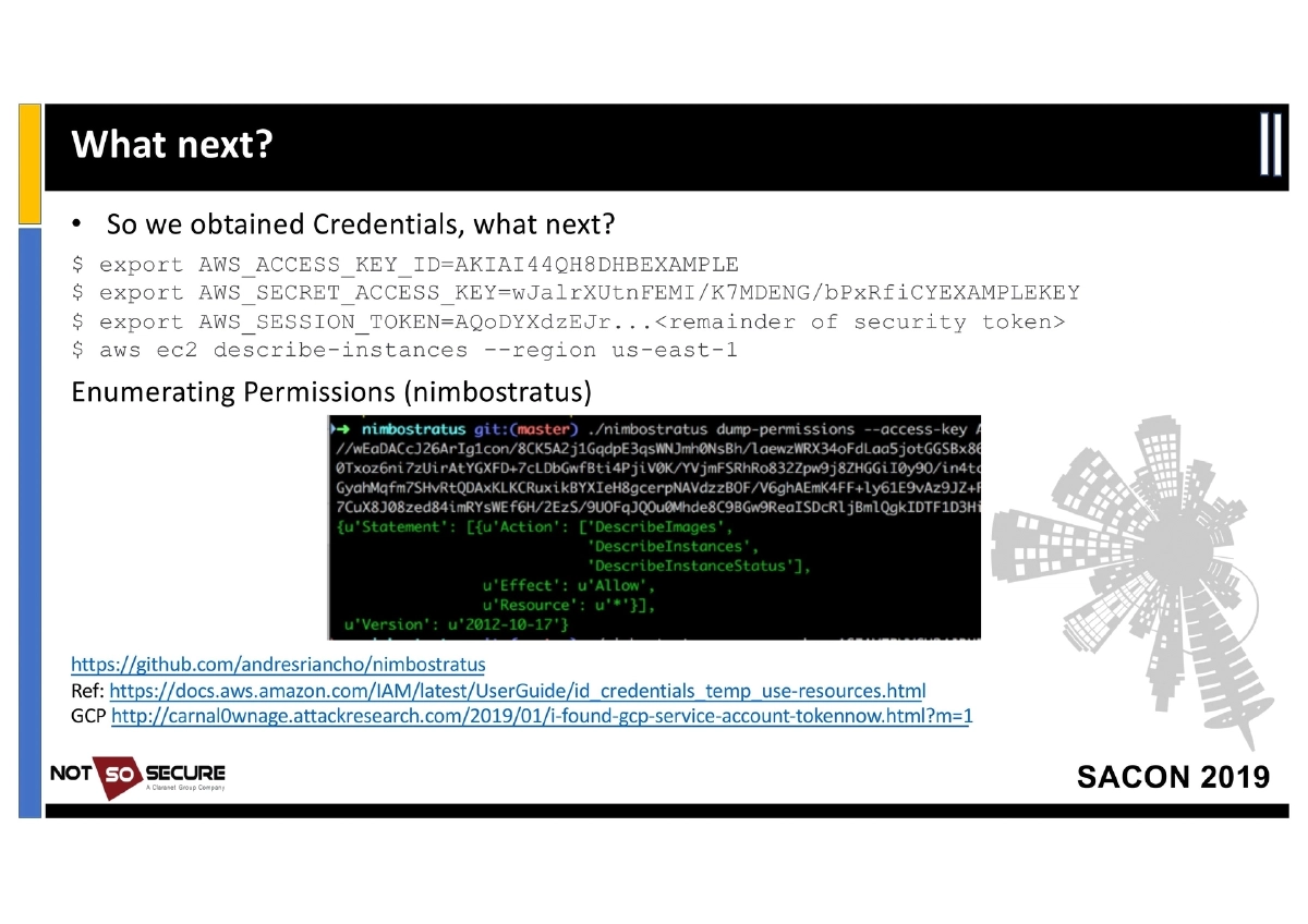 Slide 26 of Sacon Cloud Pentesting