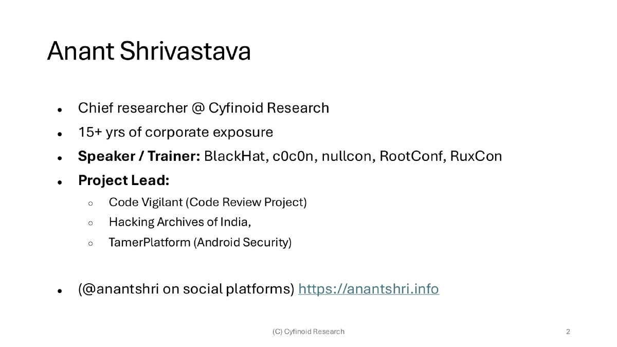 Slide 2 of C0c0n Shiny Sbom