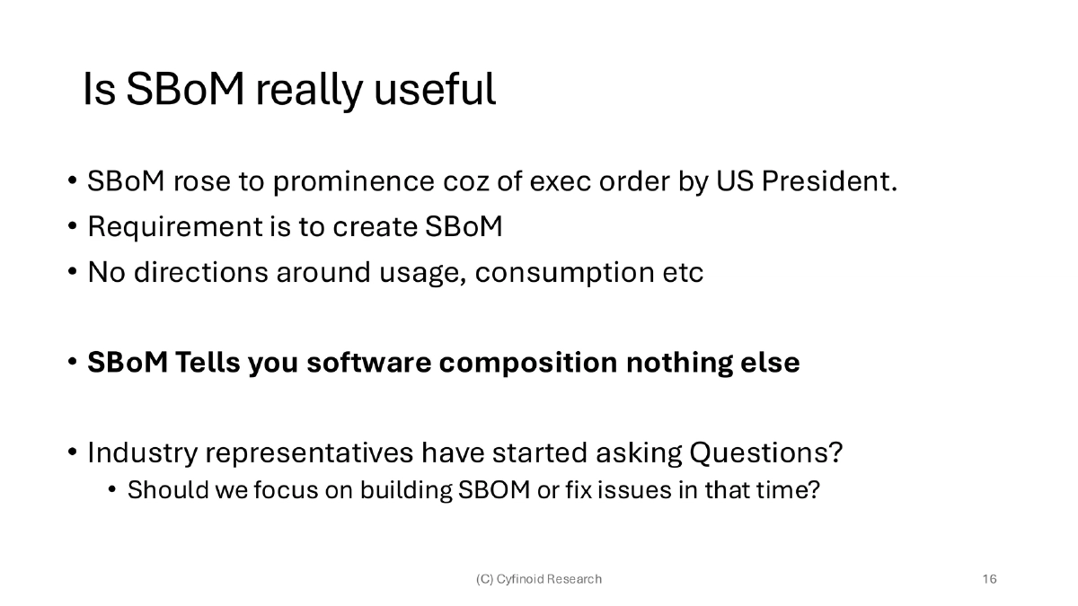 Slide 16 of C0c0n Shiny Sbom