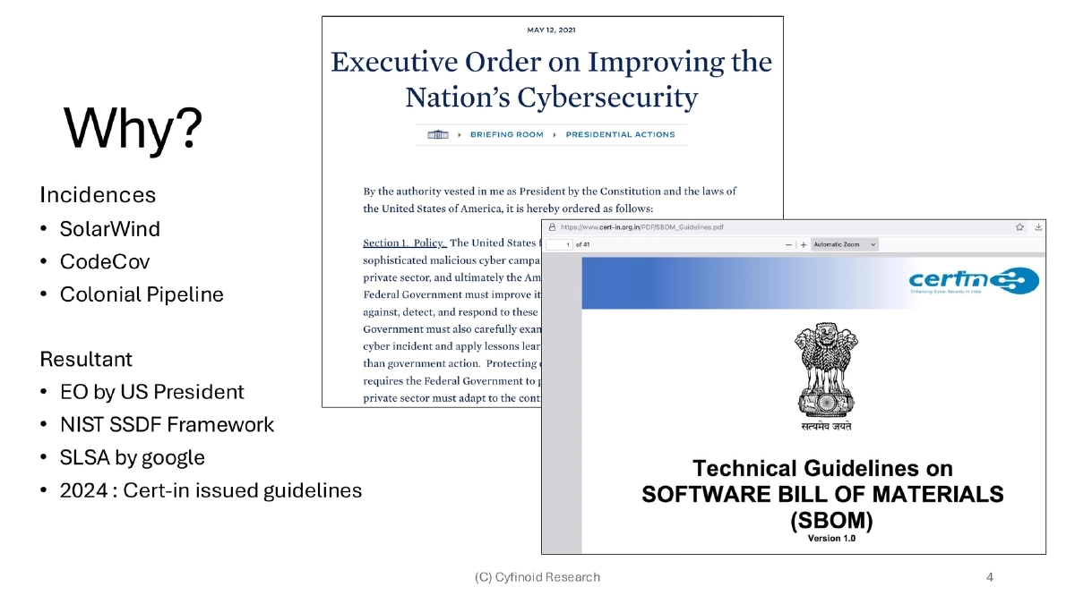 Slide 4 of Bsides Kerala Supply Chain Outside Code