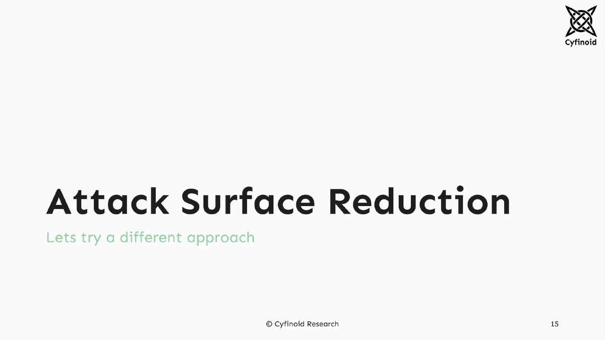 Slide 15 of Reducing Attack Surface Security Days Japan