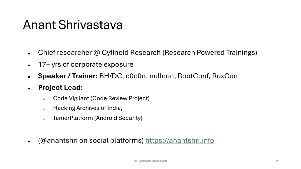 Slide 2 of Supply Chain Owasp London