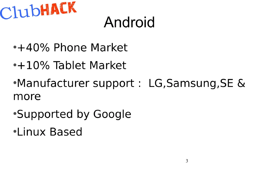 Slide 3 of Android Tamer