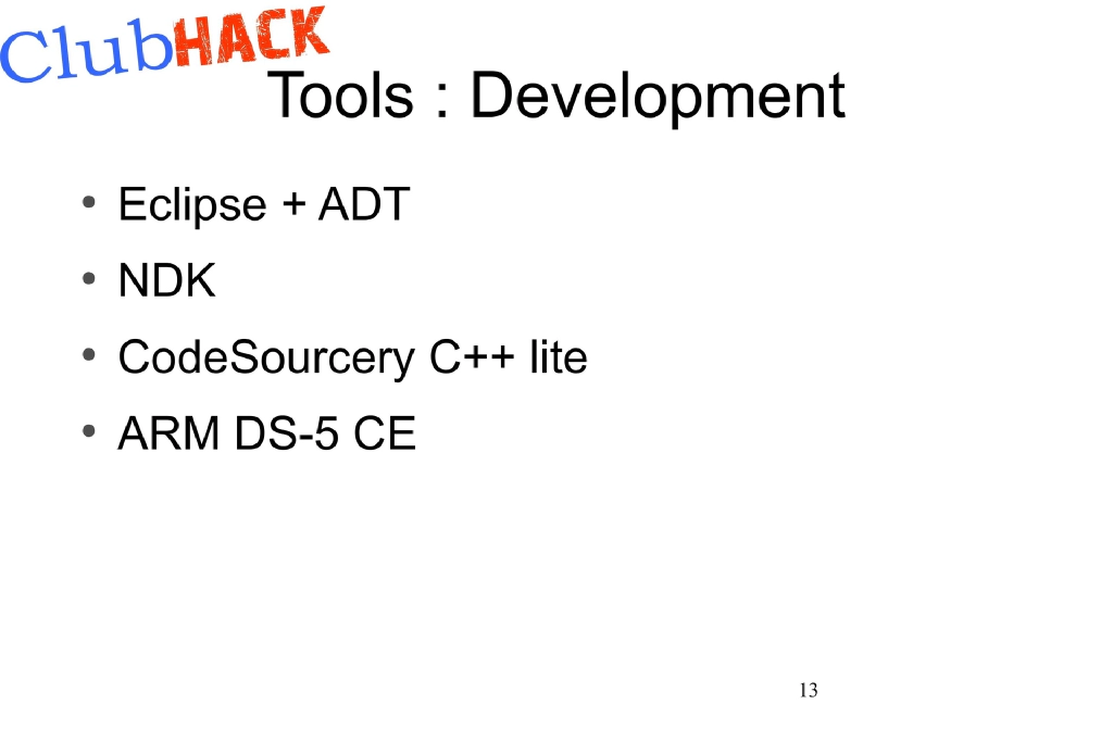 Slide 13 of Android Tamer