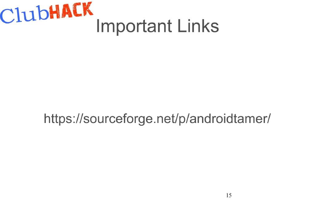 Slide 15 of Android Tamer