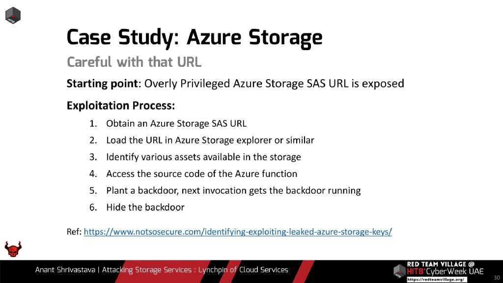 Slide 30 of Attacking Storage Services : The Lynchpin of Cloud Services