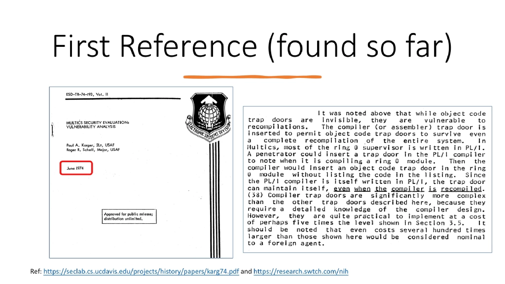 Slide 8 of Beyond the Code / SBOM: Supply Chain Security