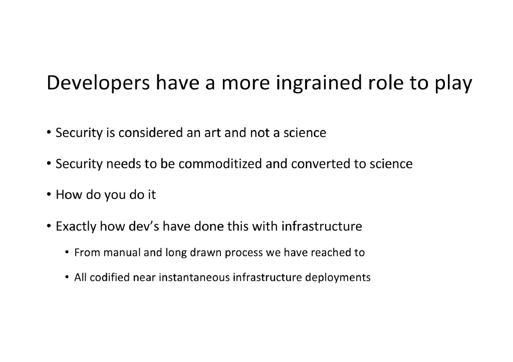 Slide 15 of Developer Security Based on 15 Years Experience