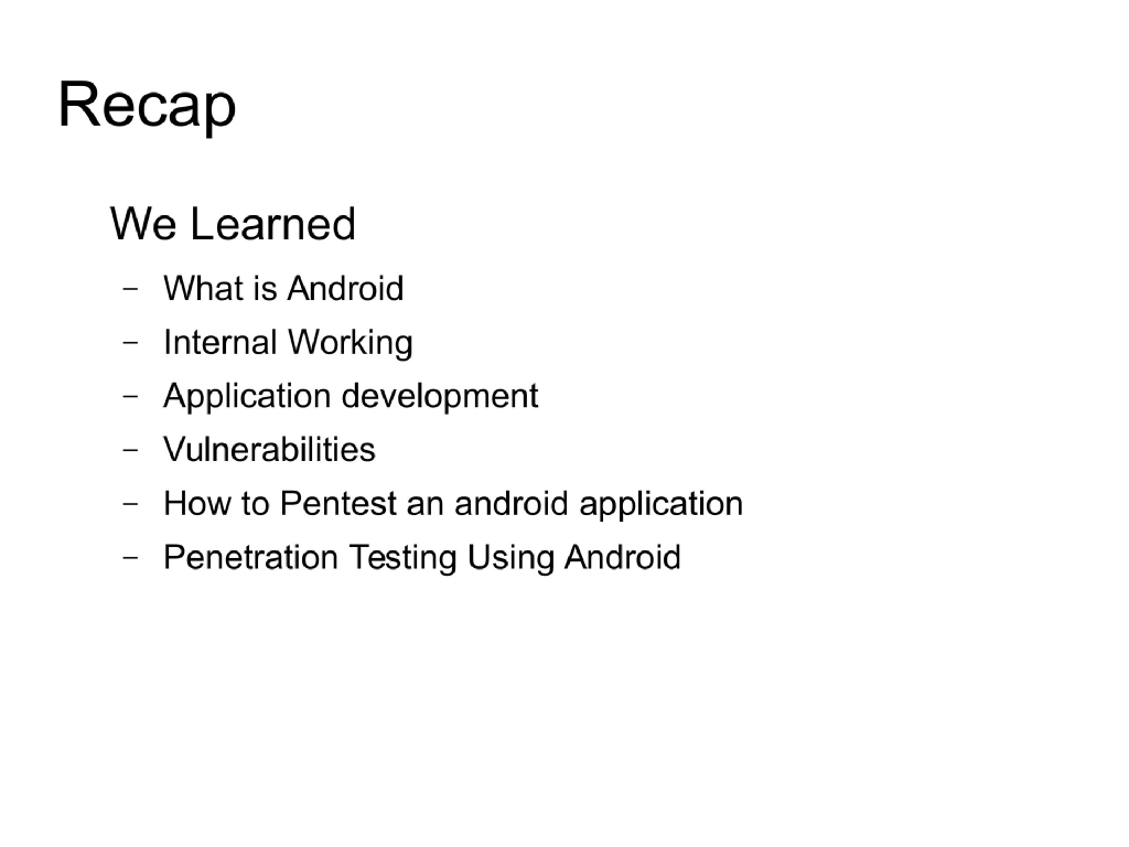 Slide 81 of Android Security Workshop