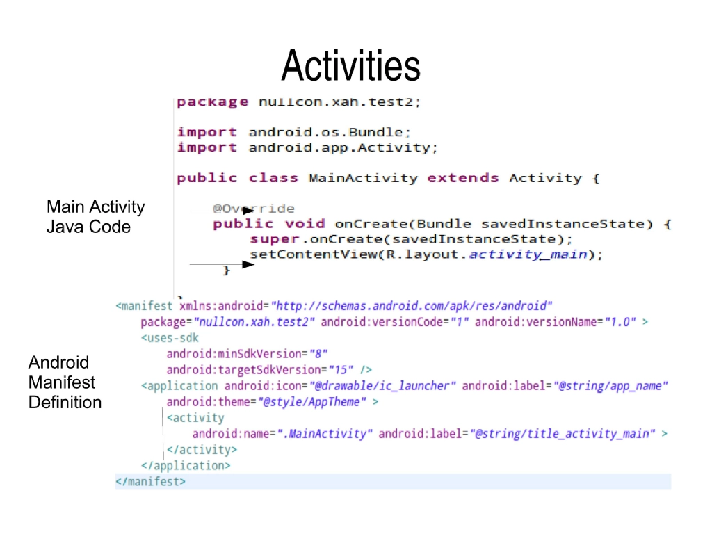 Slide 22 of Android Security Workshop