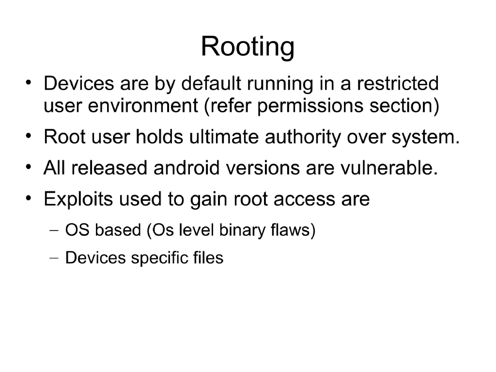 Slide 57 of Android Security Workshop