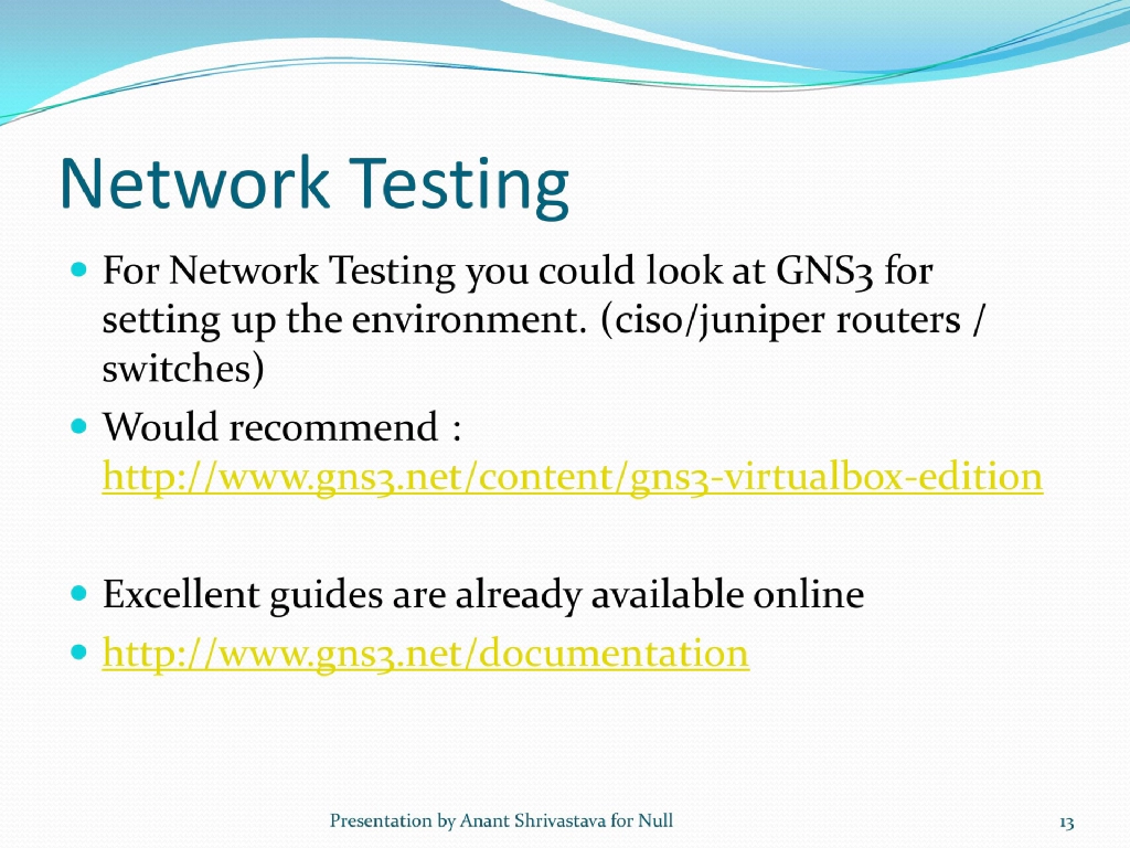 Slide 13 of How to Setup A Pen Test Lab & How to Play CTF