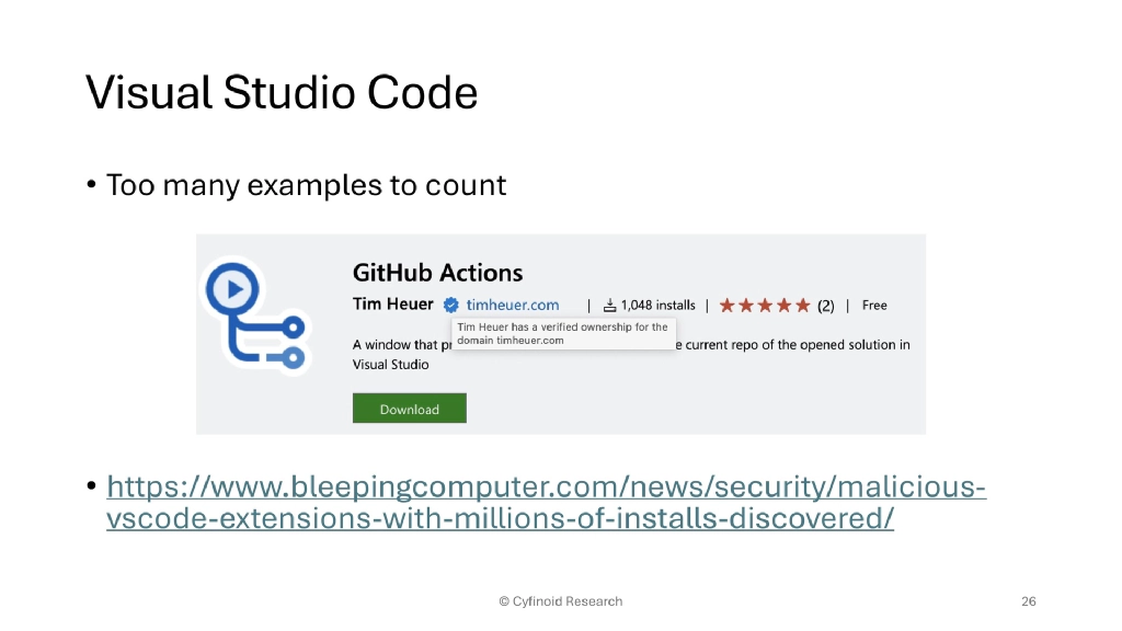Slide 26 of You secured your code dependencies, is that enough?